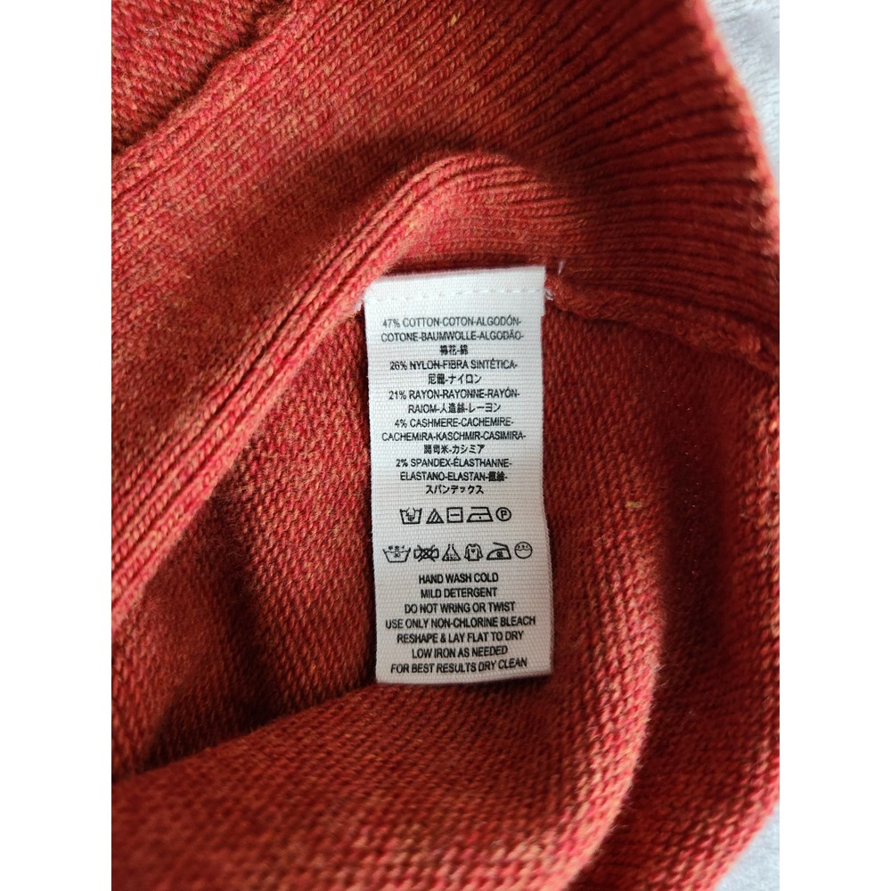 New Free People Terra Cotta Sleeveless Turtleneck Tunic Sweater Dress S Slits - Picture 6 of 7